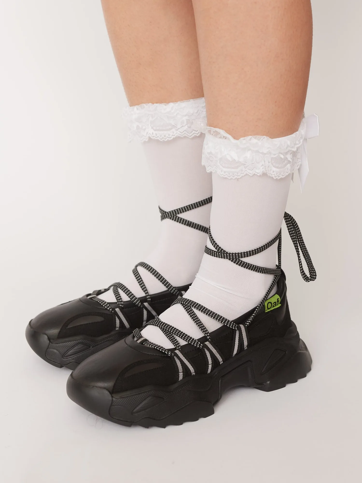 Happy Sad Lace Up Ballet Sneaker