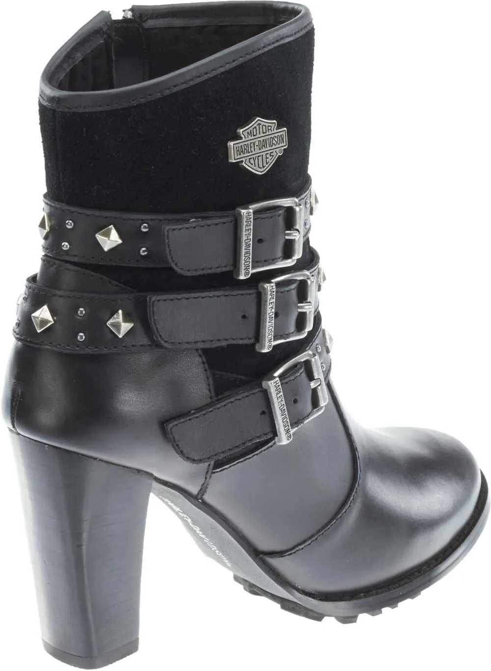 HARLEY-DAVIDSON FOOTWEAR Women's Abbey Leather and Suede Motorcycle Fashion Boot