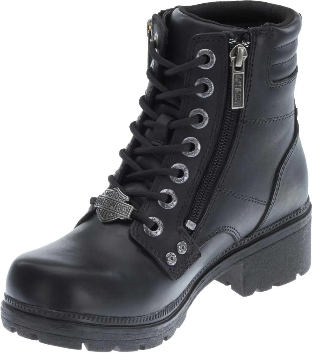 HARLEY-DAVIDSON FOOTWEAR Women's Inman Mills Leather Motorcycle Casual Boot