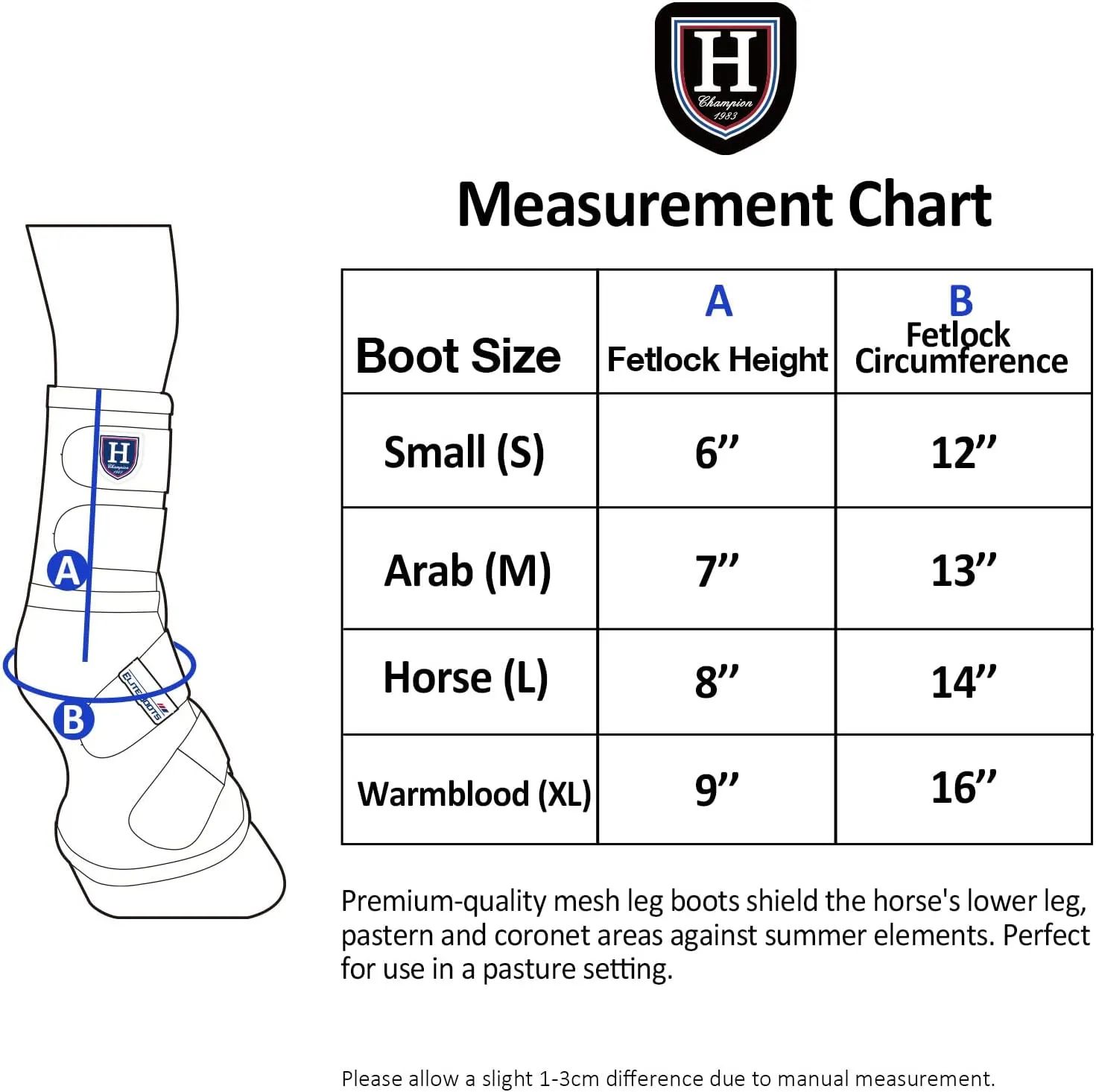 Harrison Howard Horse Fly Boots Perfect Contoured Fit Leg Guards Dense Mesh Boots with Ventilated Comfort Reliable Protection from Summer Elements Set of 2 Mint Large