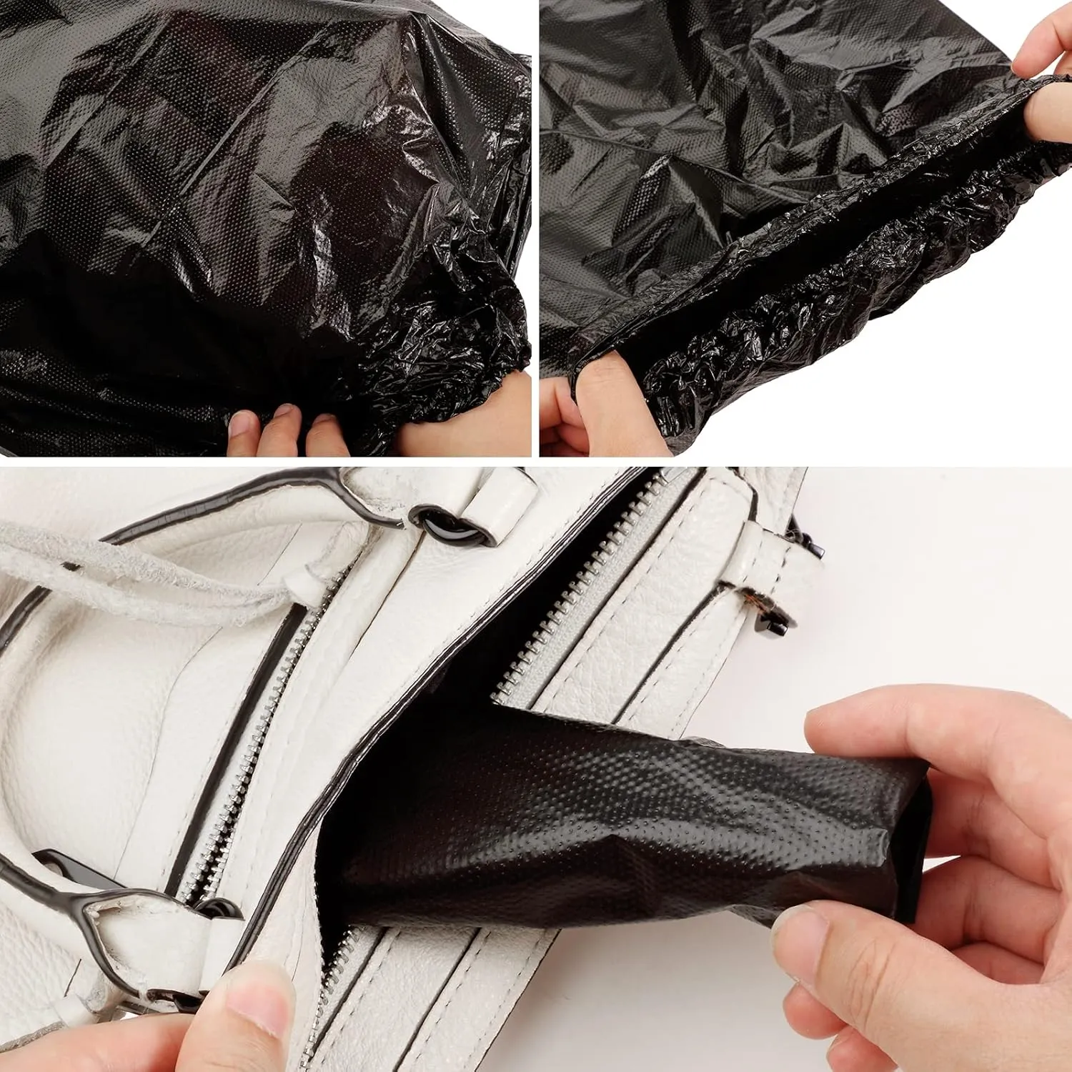 Haysandy Shoe Covers Disposable Non Slip Plastic Boot Covers Long Waterproof Shoes Covers Safety Boot Shoe Covers 21.6 Inch Tall Shoe Coverings for Men Women Rainy Day Use(Black,120 Pcs)