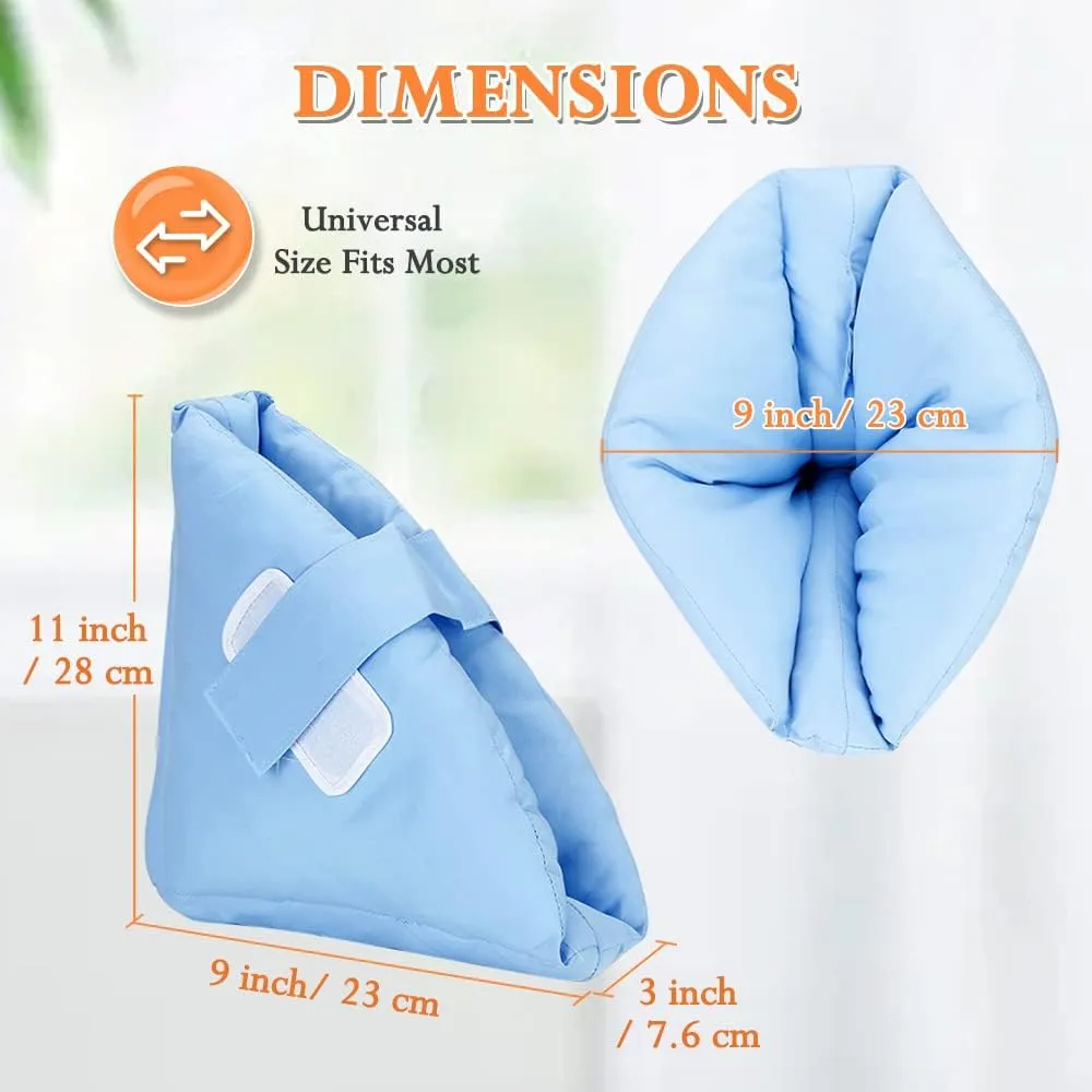 Heel Protectors Cushion Pain Relief Foot Pillow for Pressure Sores Foot Support Boot Surgery Recovery Supplies for Elderly Bedridden Pressure Ulcer Cushions Ankle Pillow for Bed, Wheelchair (1 Pair)