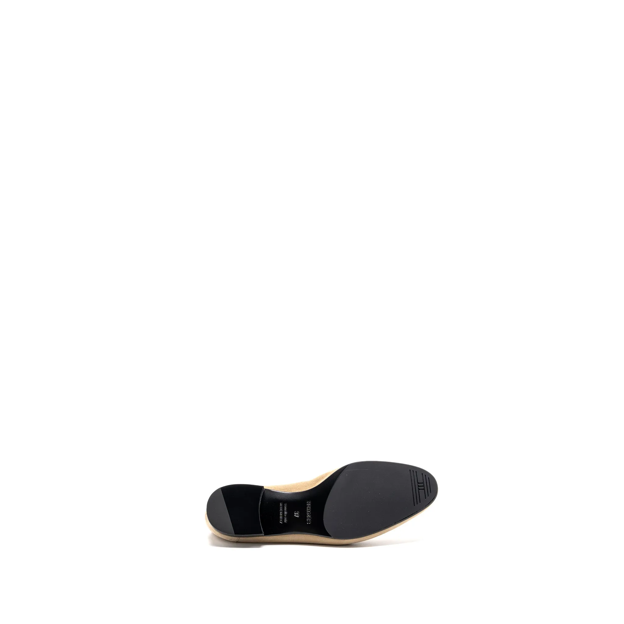Hermes Size 37 Mocassin Femme Paris Loafer Chevre Velour