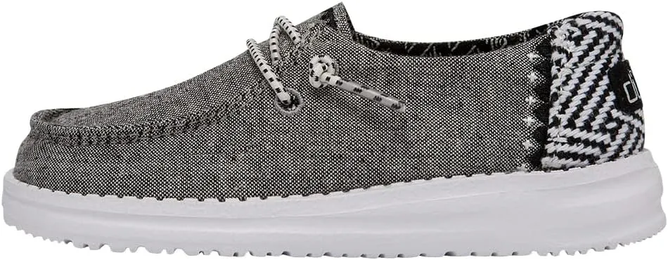 Hey Dude Girl's Wendy Youth Multiple Sizes & Colors | Girl’s Shoes | Girl’s Lace Up Loafers | Lightweight & Comfortable