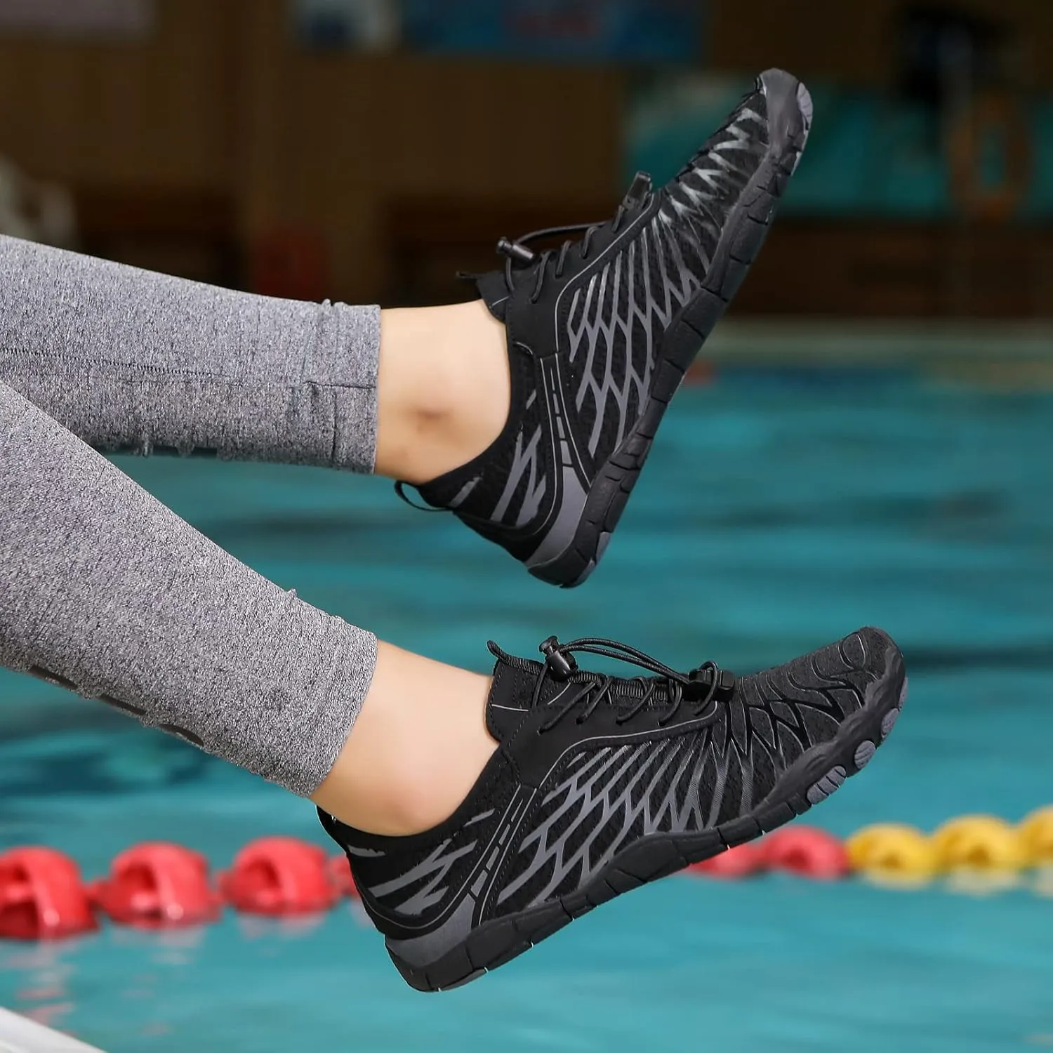 Hike Barefoot Shoes for Women Men Breathable & Non-Slip Athletic Barefoot Wide Toe Water Shoes Lightweight