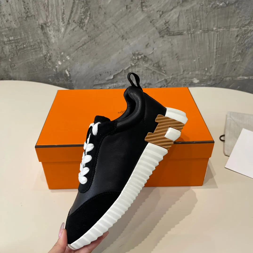 HM Bouncing 35 Sneakers Black Goatskin & Suede Goatskin H Black Light Brown