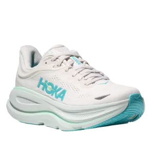 HOKA Women's Bondi 9 Ultra Cushioned Running Shoe - Frost/Cielo Blue