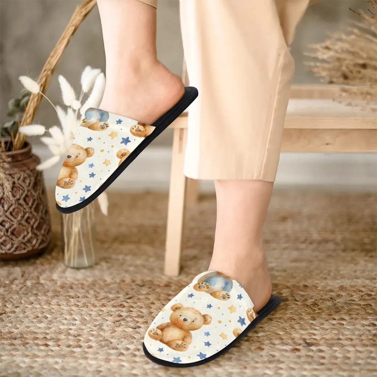 House Slippers for Women Men Soft Cozy Non Slip Lightweight Winter House Shoes for Indoor Outdoor