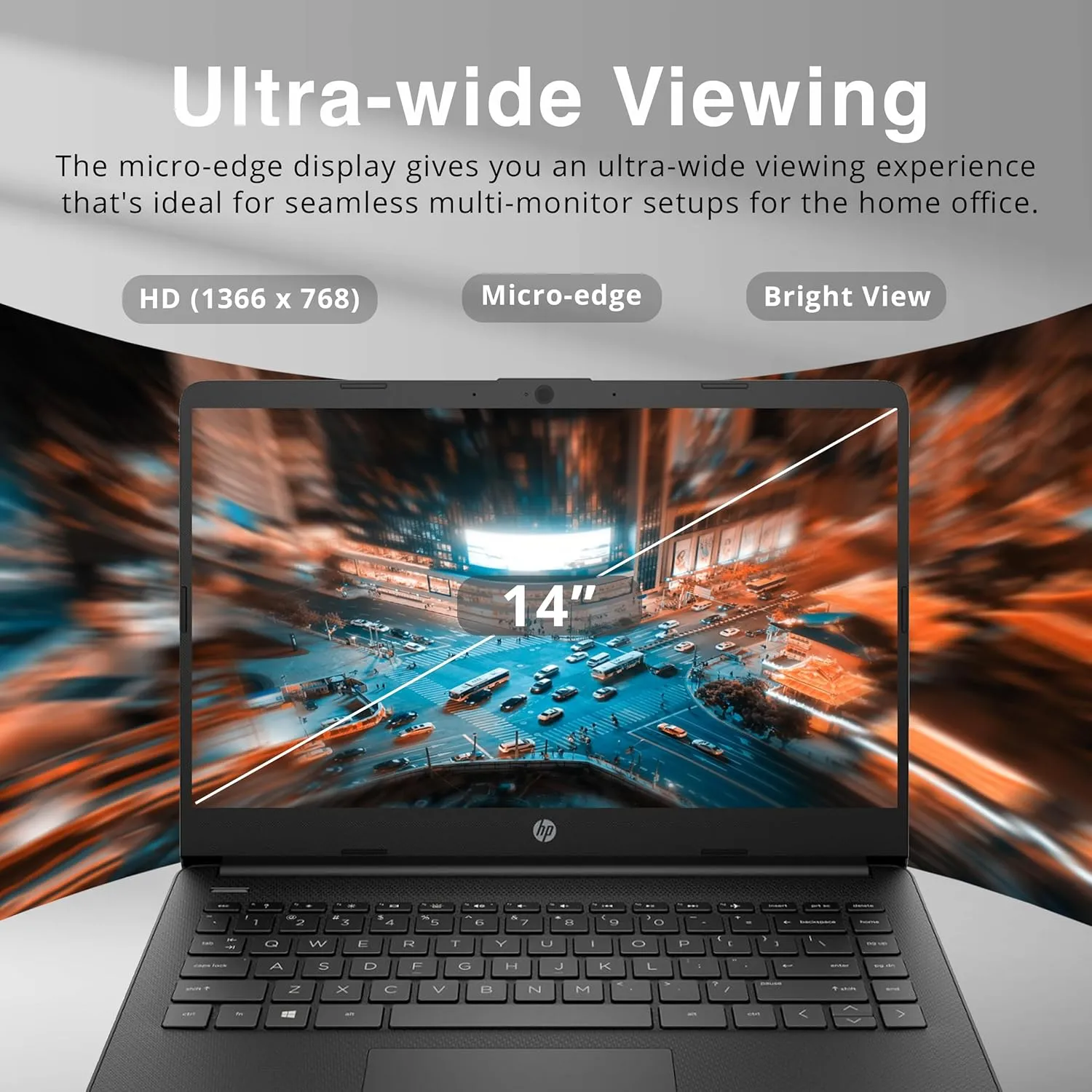 HP Stream 14" HD Lightweight Laptop, Intel Celeron N4120, 16GB RAM, 224GB Storage(64GB eMMC   160GB Docking Station), Intel UHD Graphics, HD Webcam, 1 Year Office 365, WiFi, Bluetooth, Win 11s, Black