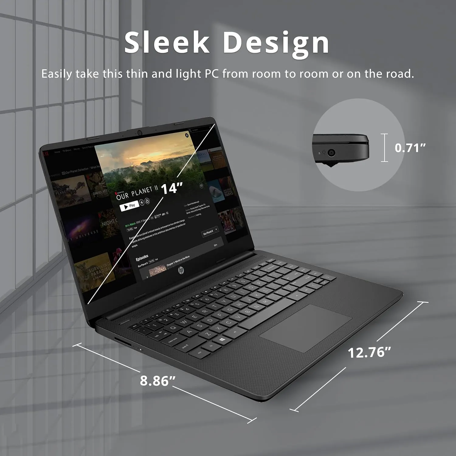 HP Stream 14" HD Lightweight Laptop, Intel Celeron N4120, 16GB RAM, 224GB Storage(64GB eMMC   160GB Docking Station), Intel UHD Graphics, HD Webcam, 1 Year Office 365, WiFi, Bluetooth, Win 11s, Black