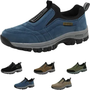 Hrtesus Women's Thick-Soled Suede Sneakers for Ultimate Comfort, Casual Non-Slip Slip-on Sneakers, Orthopedic Hiking Shoes Women Men