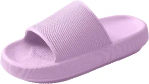 HUXMEYSON Cloud Slippers for Women and Men, Pillow Slippers Super Soft, Thick Sole Slides for Women with Anti-Skid Sole