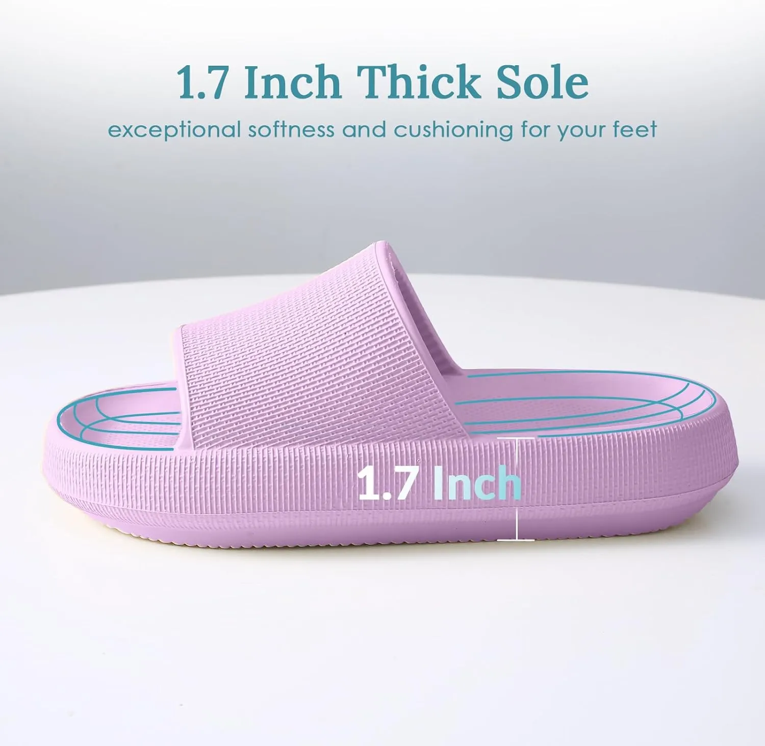 HUXMEYSON Cloud Slippers for Women and Men, Pillow Slippers Super Soft, Thick Sole Slides for Women with Anti-Skid Sole