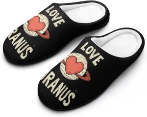 I Love Uranus Comfort Womens Cotton Slippers Winter Warm Slip-on House Shoes For Home Office Hotel