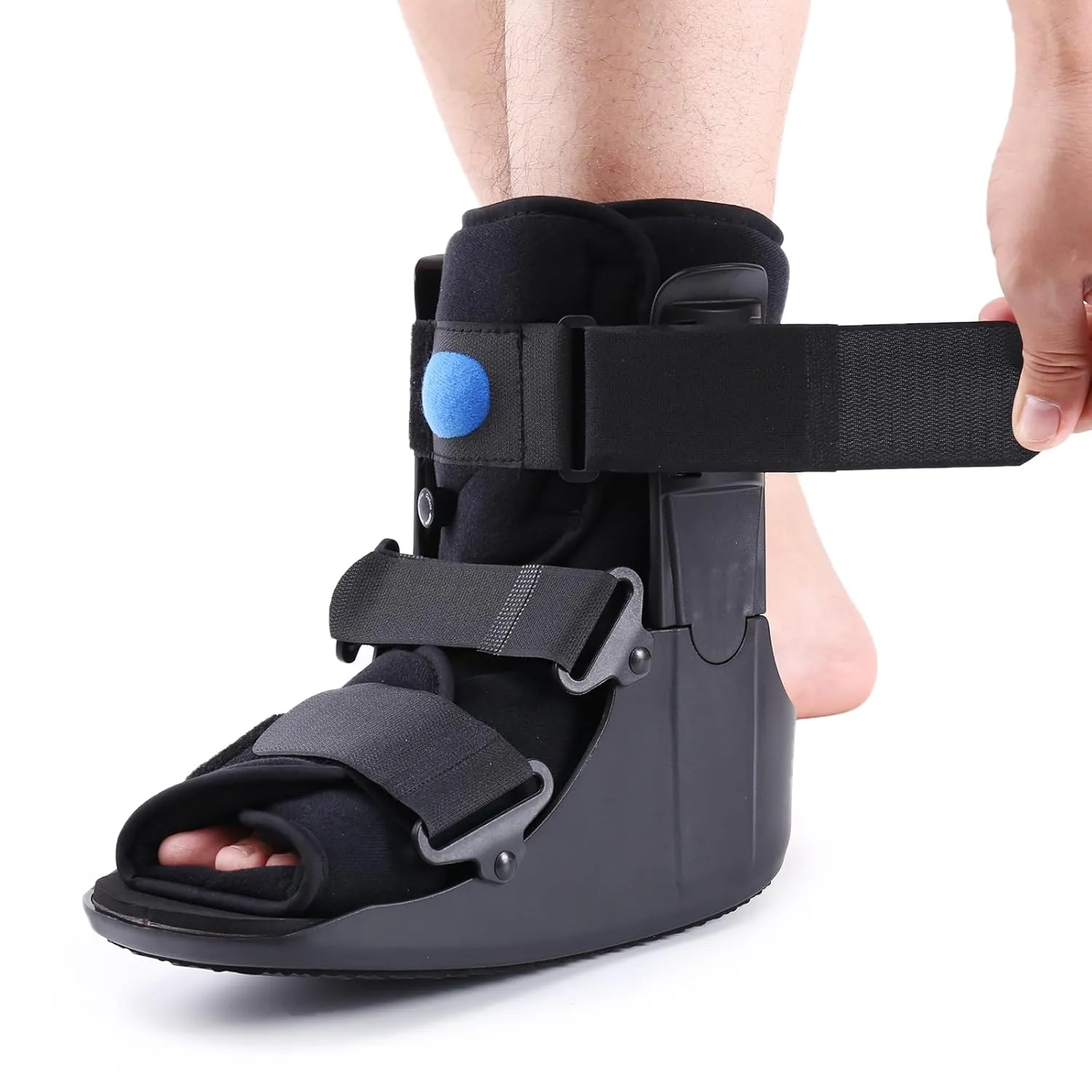 Inflatable Walking Boot, Air Cam Walker Fracture Boot Orthopaedic boot for Sprained Ankle, Short Air Walker Brace for Broken Foot Achilles Tendon Injury Black (Small)