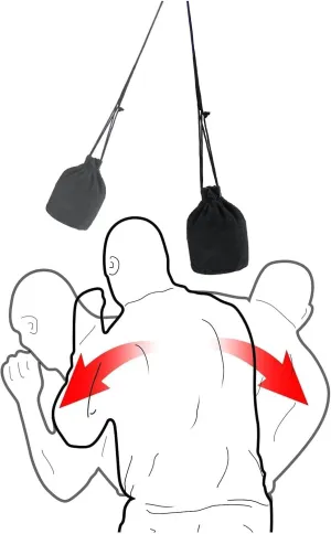 INNOLIFE Boxing Slip Bag, Boxing Dodge Hide Speed Bag Maize Ball Leather Ball for Reflex Training, Boxing, Kickboxing, MMA Pendulum Training (Filler Already Included), Black