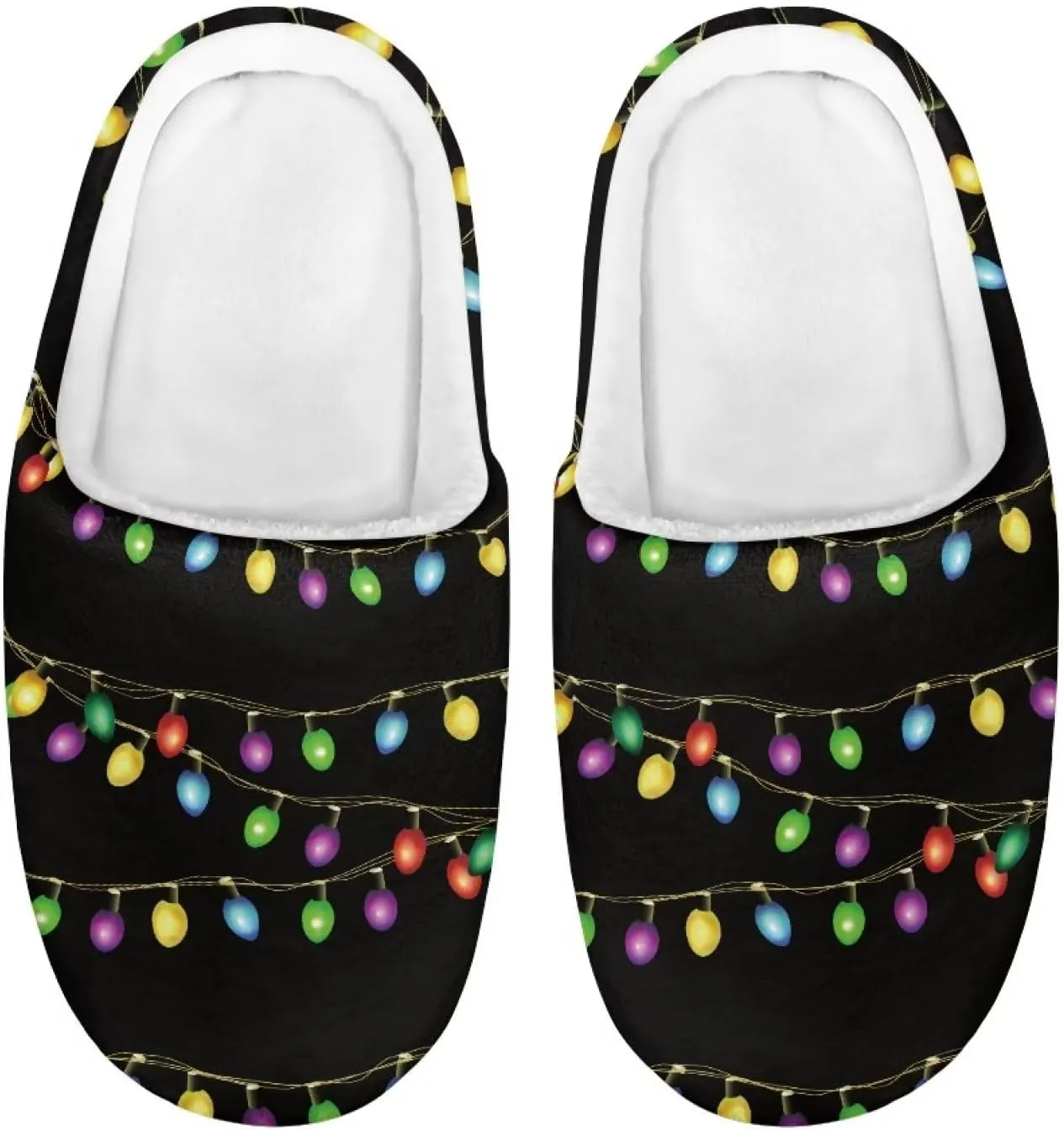INSTANTARTS Girls Slippers Slip-on Lightweight Soft House Slipper Non-slip Breathable Fuzzy Fluffy Bedroom Flats