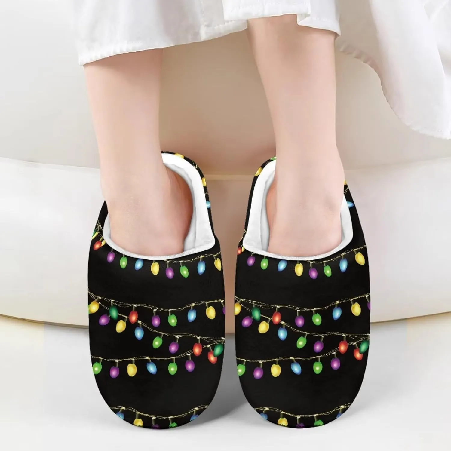 INSTANTARTS Girls Slippers Slip-on Lightweight Soft House Slipper Non-slip Breathable Fuzzy Fluffy Bedroom Flats