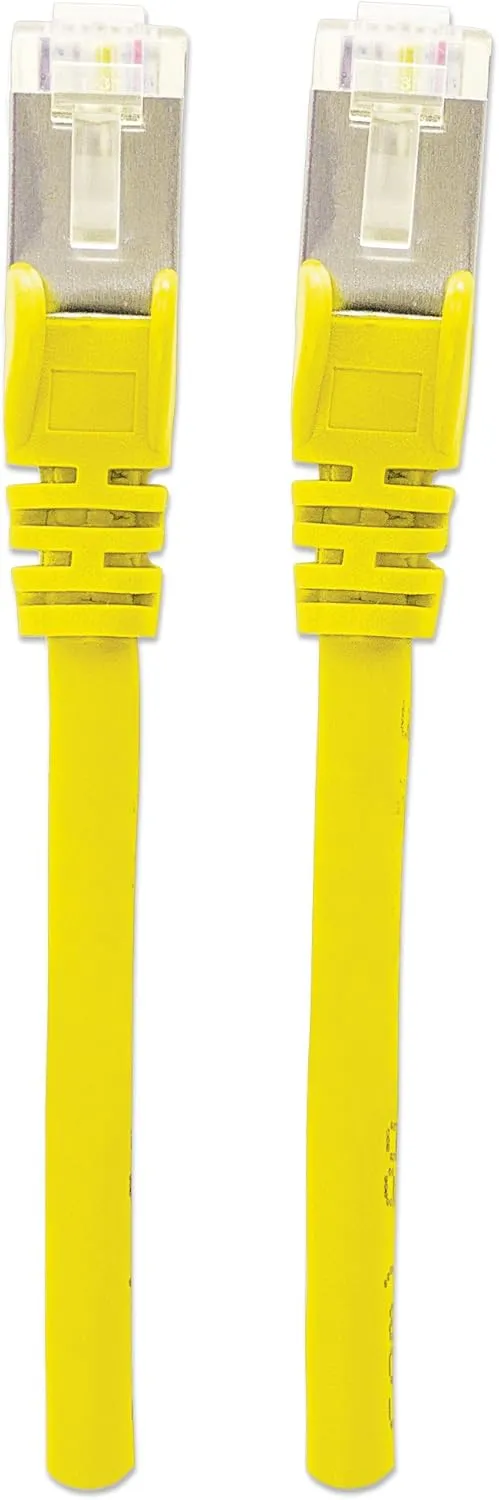 Intellinet Network Patch Cable, Cat6A, Copper, S/FTP, LSOH/LSZH, PVC, Gold Plated Contacts, Snagless, Booted, Polybag, 3 m, Yellow