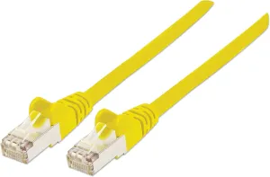 Intellinet Network Patch Cable, Cat6A, Copper, S/FTP, LSOH/LSZH, PVC, Gold Plated Contacts, Snagless, Booted, Polybag, 3 m, Yellow