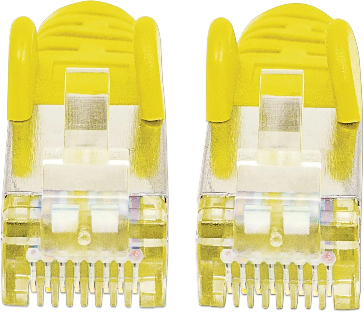 Intellinet Network Patch Cable, Cat6A, Copper, S/FTP, LSOH/LSZH, PVC, Gold Plated Contacts, Snagless, Booted, Polybag, 3 m, Yellow