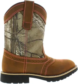 Itasca Unisex-Child Youth Pull-on Leather/Nylon Buckaroo Western Boot