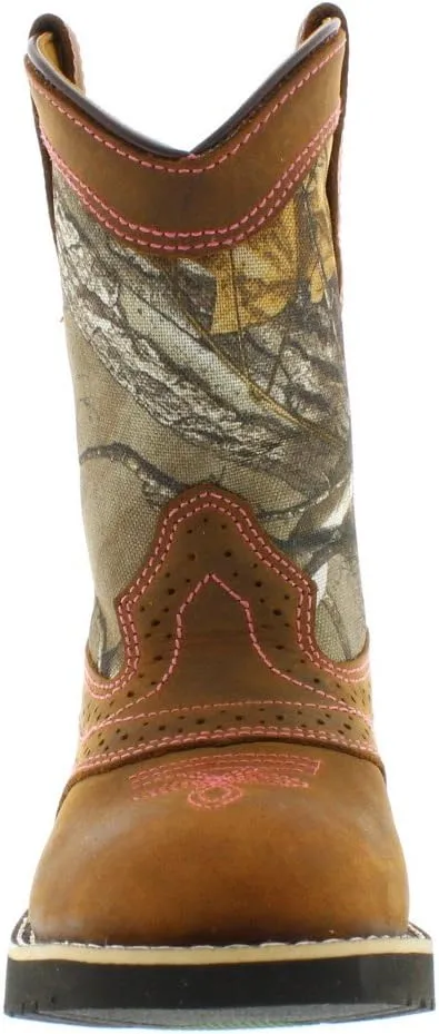 Itasca Unisex-Child Youth Pull-on Leather/Nylon Buckaroo Western Boot