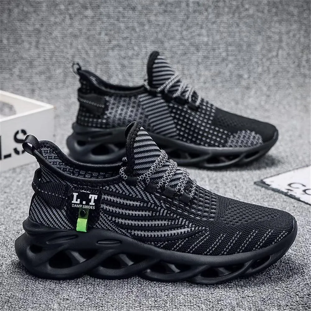 Jakcuz Mens Plus Size Mesh Platform Slip on Walking Shoes Non-Slip Breathable Gym Sport Casual Fashion Sneakers