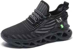 Jakcuz Mens Plus Size Mesh Platform Slip on Walking Shoes Non-Slip Breathable Gym Sport Casual Fashion Sneakers