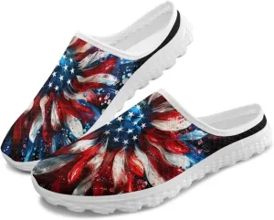 Jeiento Women Lightweight Slip On Mules Shoes Comfortable Anti Slip Loafers Open Back Breathable Slippers