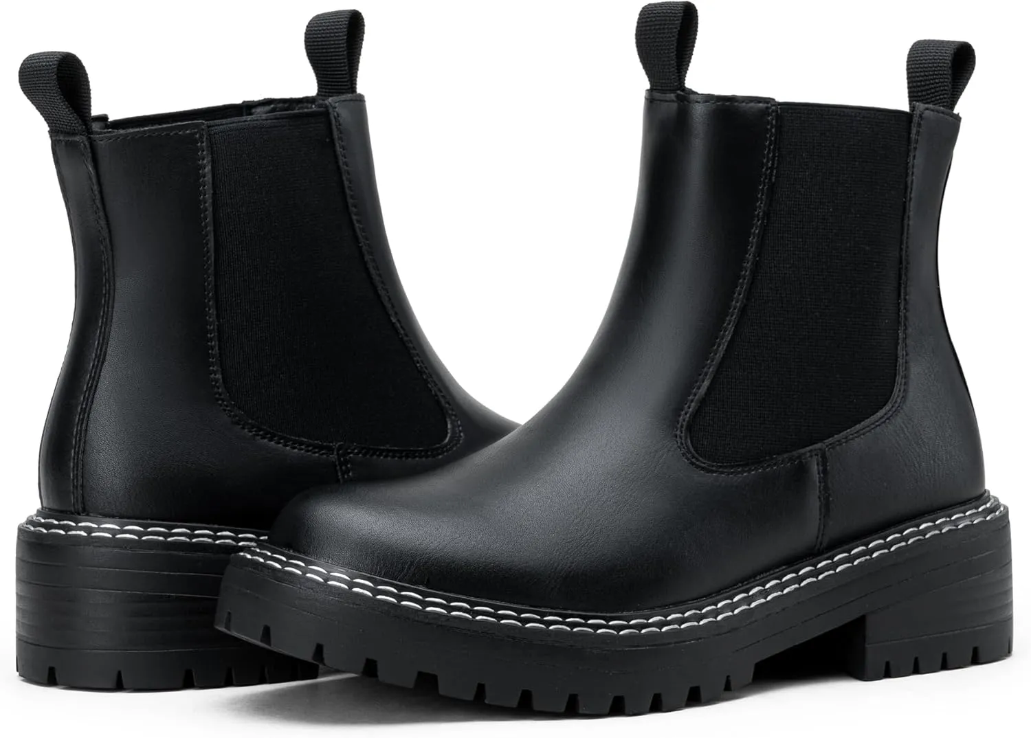 Jeossy Women's 9605 Chelsea Ankle Boots Slip on Short Booties