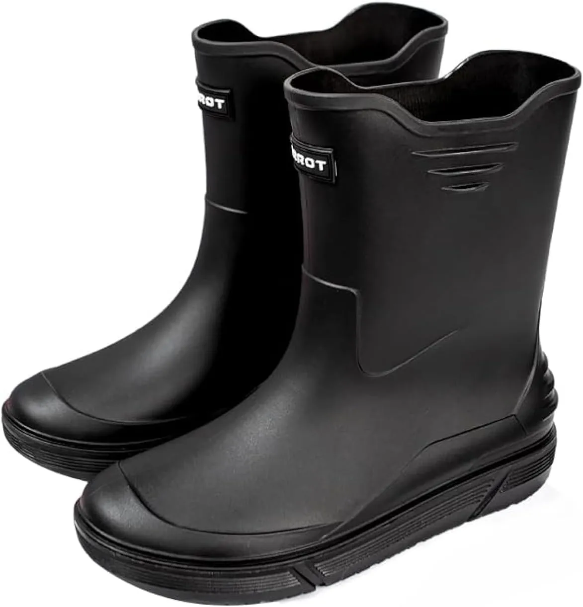 jessie Rain Boots for Men Mid Calf Rain Boots PVC Waterproof Rubber Boots Mud Boot Short Boots Garden Boots for Outdoor Fishing Hiking Camping Work