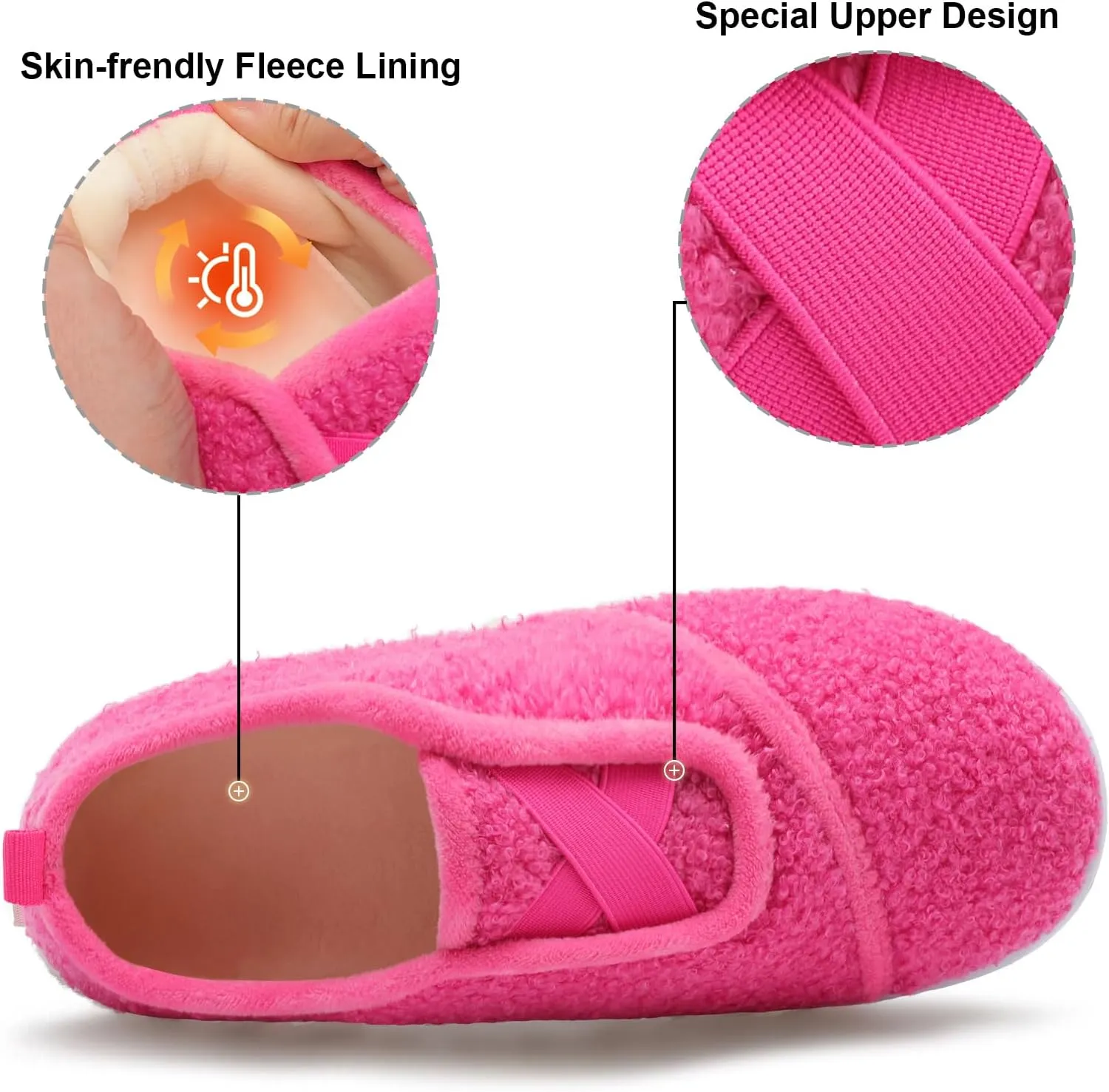 JIASUQI Womens Slippers Fuzzy Slip-on House Shoes Indoor Outdoor Slippers for Women