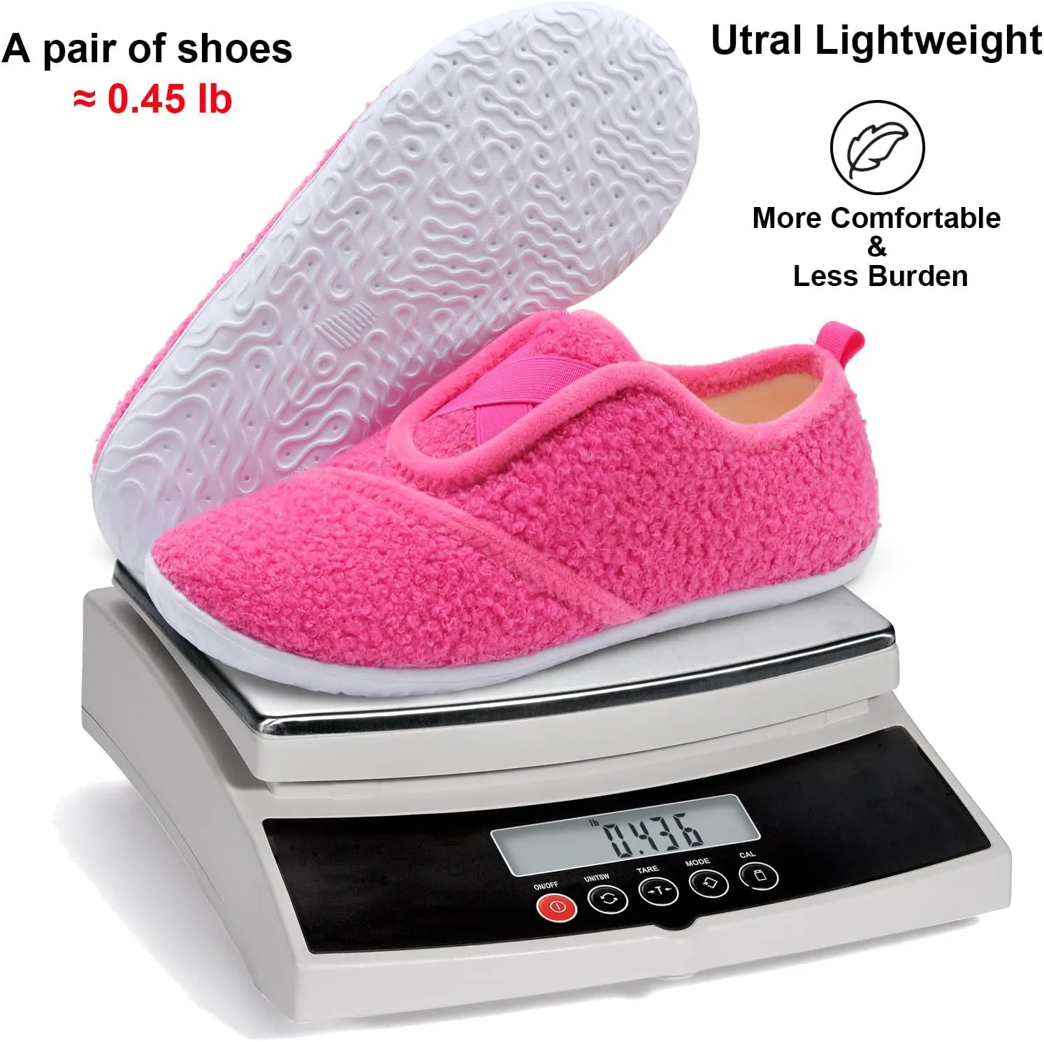 JIASUQI Womens Slippers Fuzzy Slip-on House Shoes Indoor Outdoor Slippers for Women