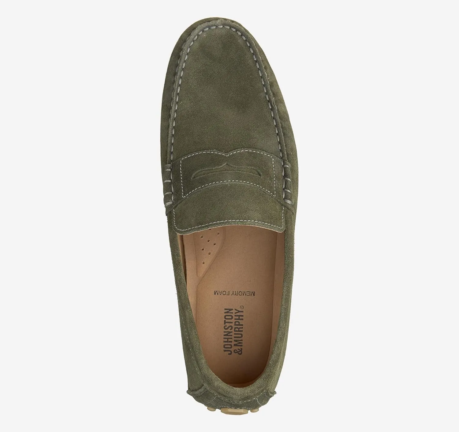 Johnston & Murphy Athens Penny Loafer Men’s Shoe – Suede Shoes for Men, Men’s Driver Shoes, Slip-On Moccasins for Men