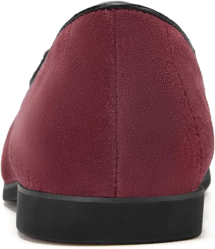 Journey West Suede Tassel Loafer for Women Slip-on Belgian Penny Loafers Shoes for Women in Many Colors