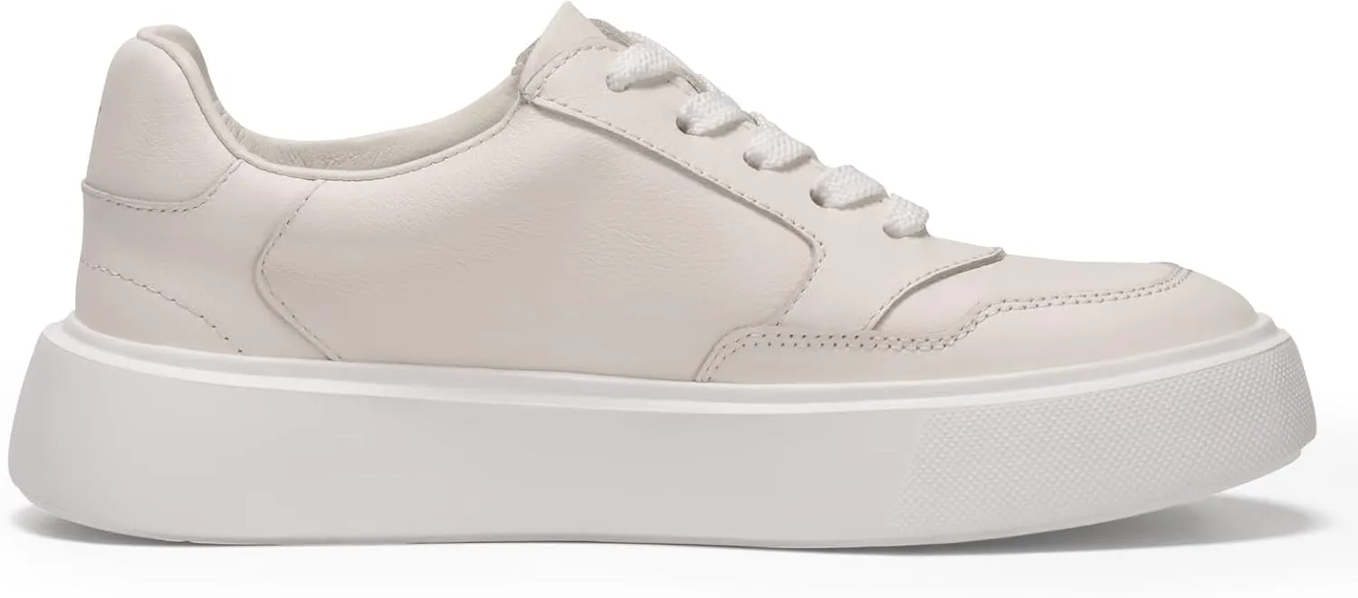 Journey West Super Light Weight Platform Genuine Leather Classic Lace-up Daily Loafer Sneakers for Women