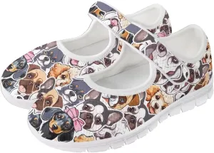 JoyLamoria Womens Slip on Walking Shoes Non Slip Barefoor Shoes Non Slip Fashion Mary Jane Shoes, Sunflower Bee Print