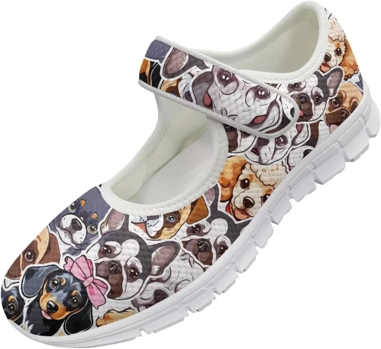 JoyLamoria Womens Slip on Walking Shoes Non Slip Barefoor Shoes Non Slip Fashion Mary Jane Shoes, Sunflower Bee Print
