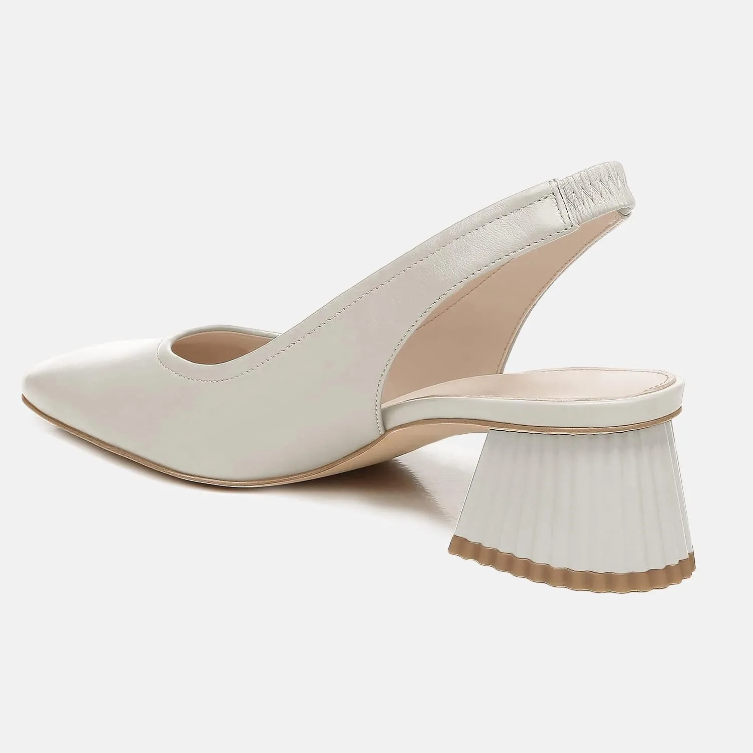 Juliet Holy Women's Slingback Low Chunky Heels Pumps Closed Square Toe Block Heel Slip On Party Dress Work Shoes
