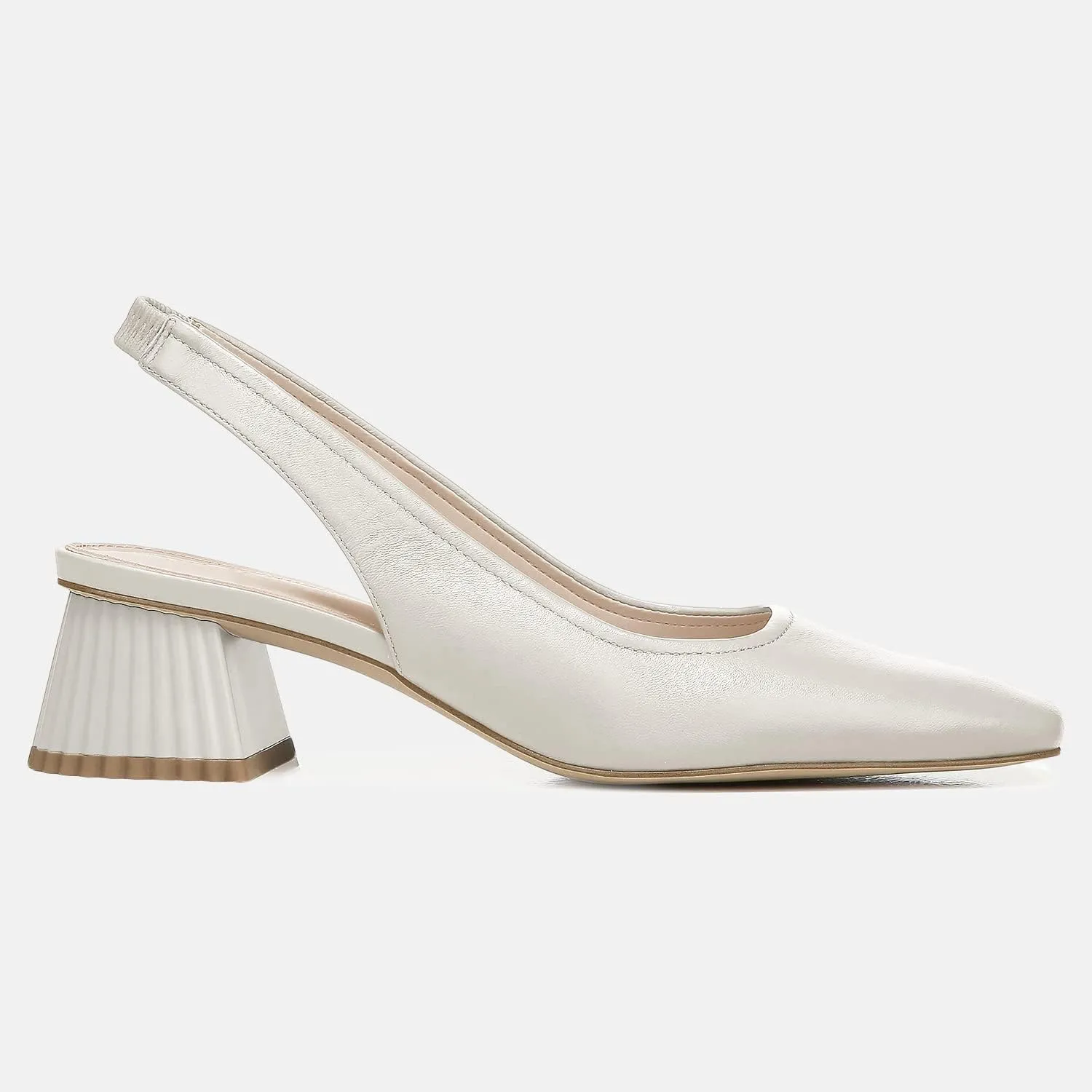 Juliet Holy Women's Slingback Low Chunky Heels Pumps Closed Square Toe Block Heel Slip On Party Dress Work Shoes