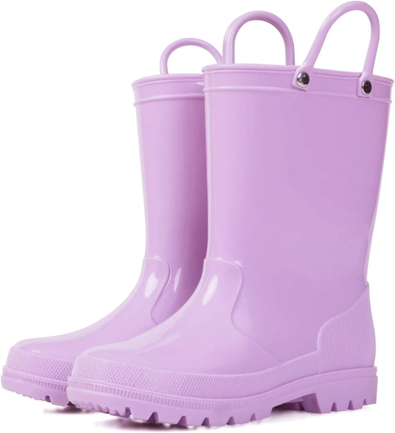 K KomForme Kids Girls & Boys Rain Boots with Easy-on Handles Waterproof Outdoors