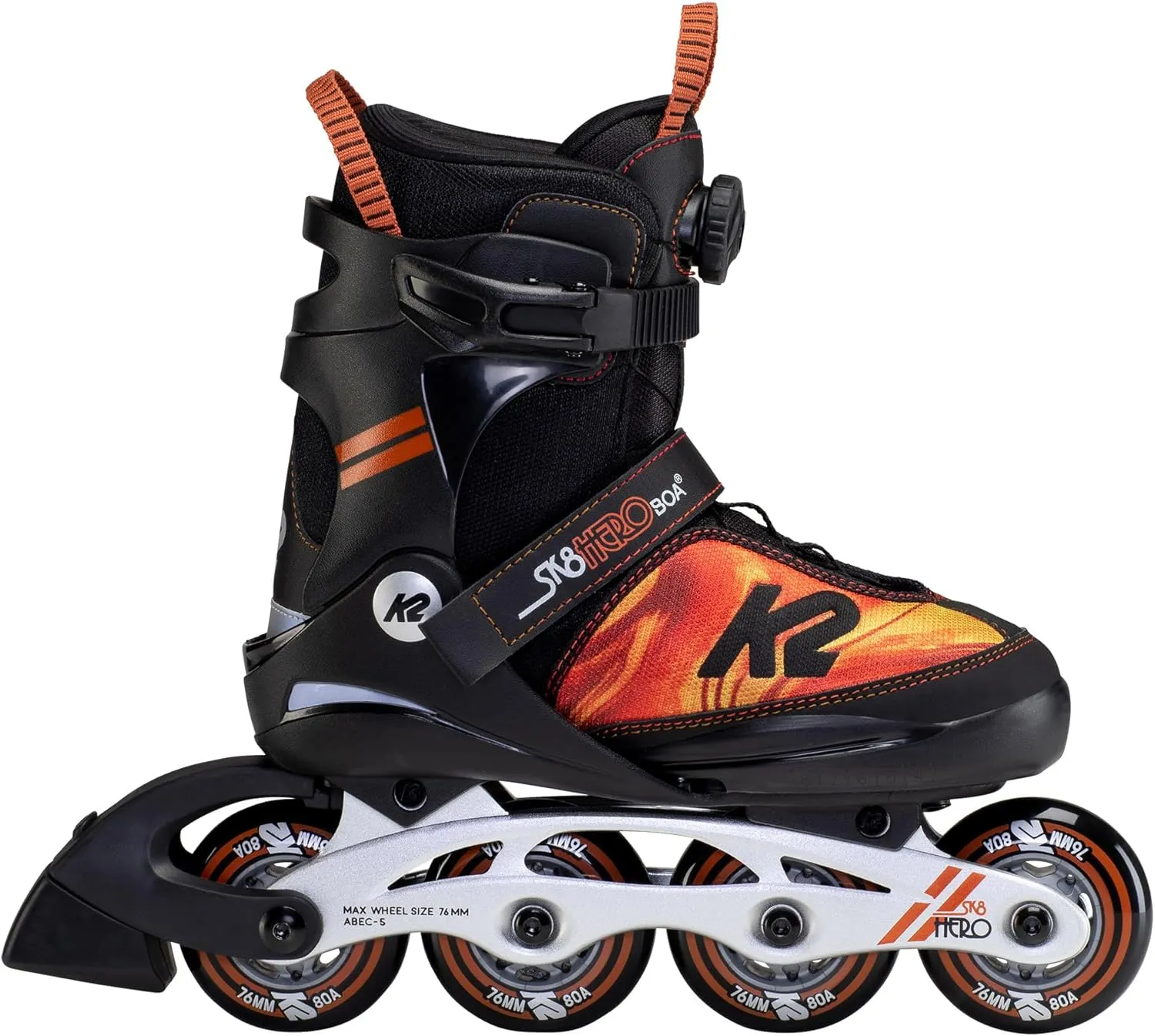 K2 Sk8 Hero Boa ALU Boys Adjustable Inline Skates1
