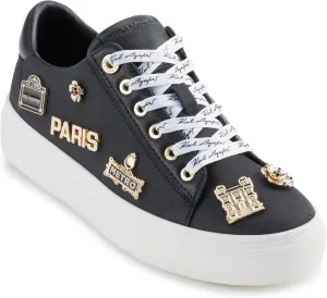 Karl Lagerfeld Paris Women's Cushioned Insole Everyday Cate Rue Pins-Lace Up Sneaker