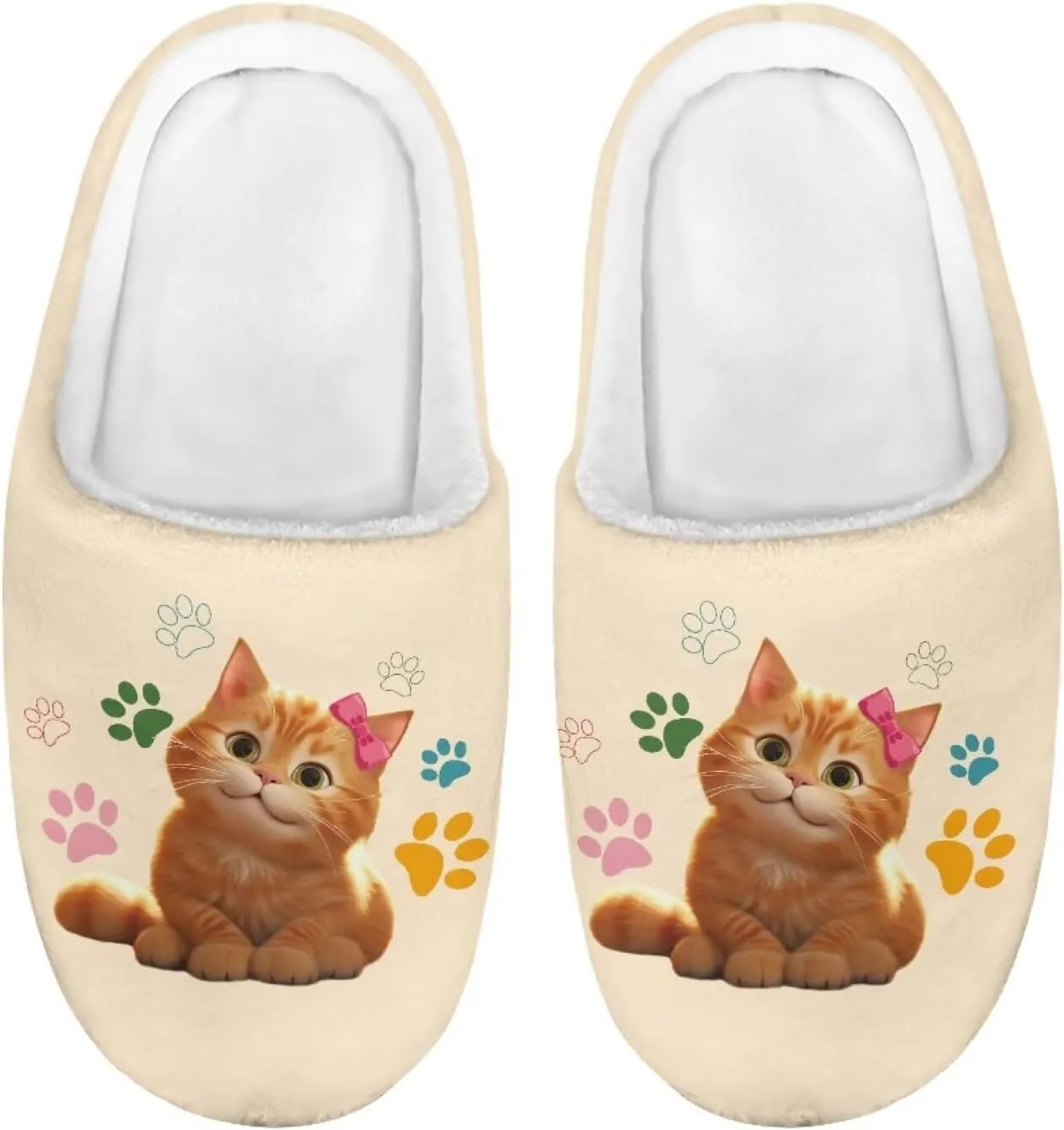 Kids Fuzzy Warm House Slippers for Girls Non Slip Rubber Sole Home Slippers for Toddlers Size 9-15
