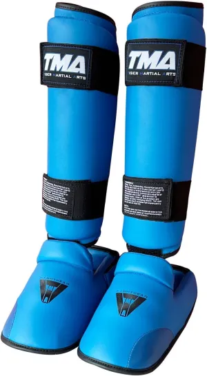 Kids Karate Shin Instep Shin Instep Protector Leg Foot Sparring Gear Guard (Small)