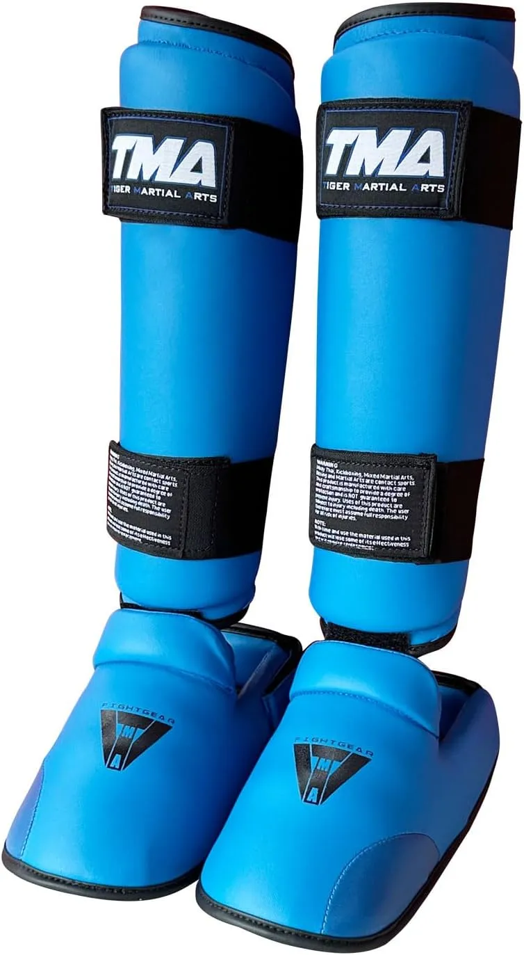 Kids Karate Shin Instep Shin Instep Protector Leg Foot Sparring Gear Guard (Small)
