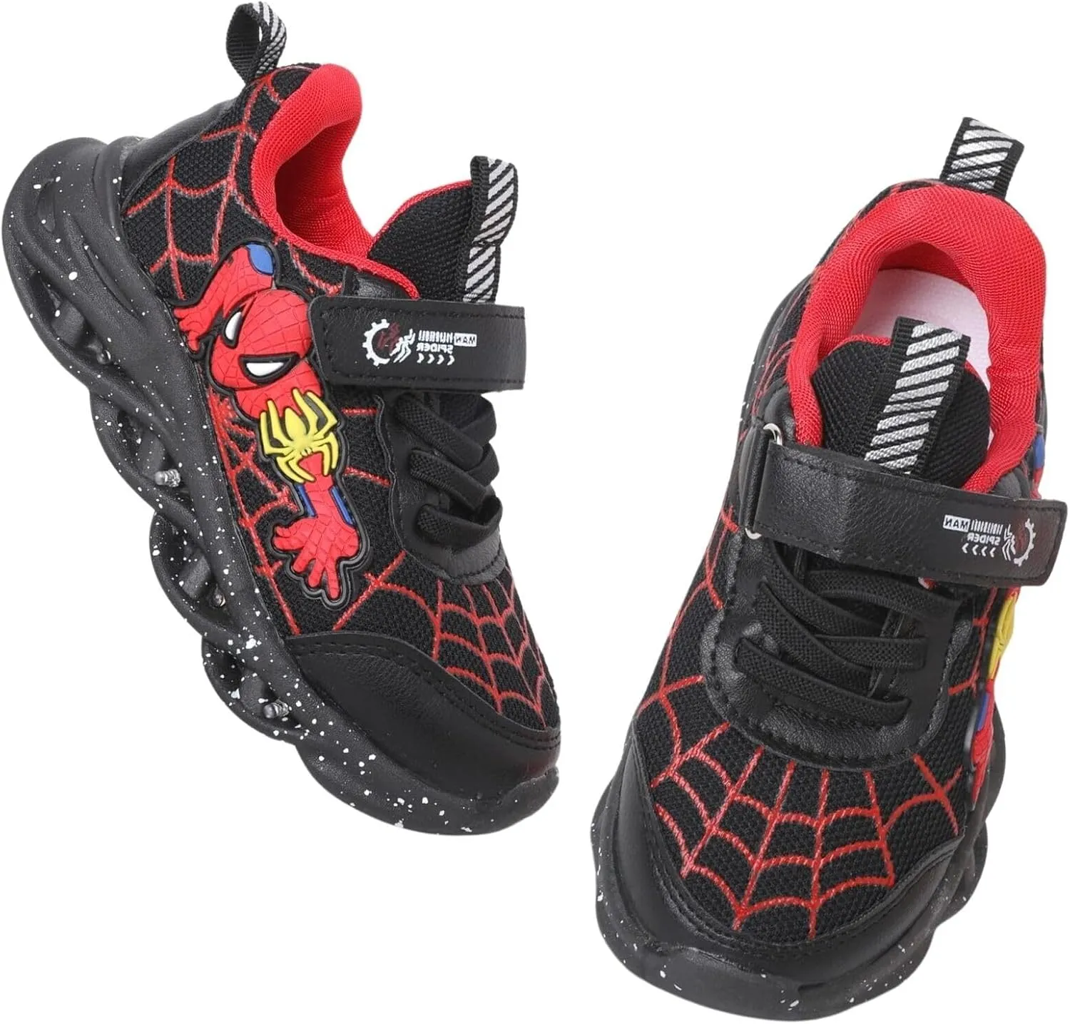 Kids Light Up Shoes Baby Toddler Boys Trainers Luminous Flashing Cartoon Athletic Running Sport Sneaker