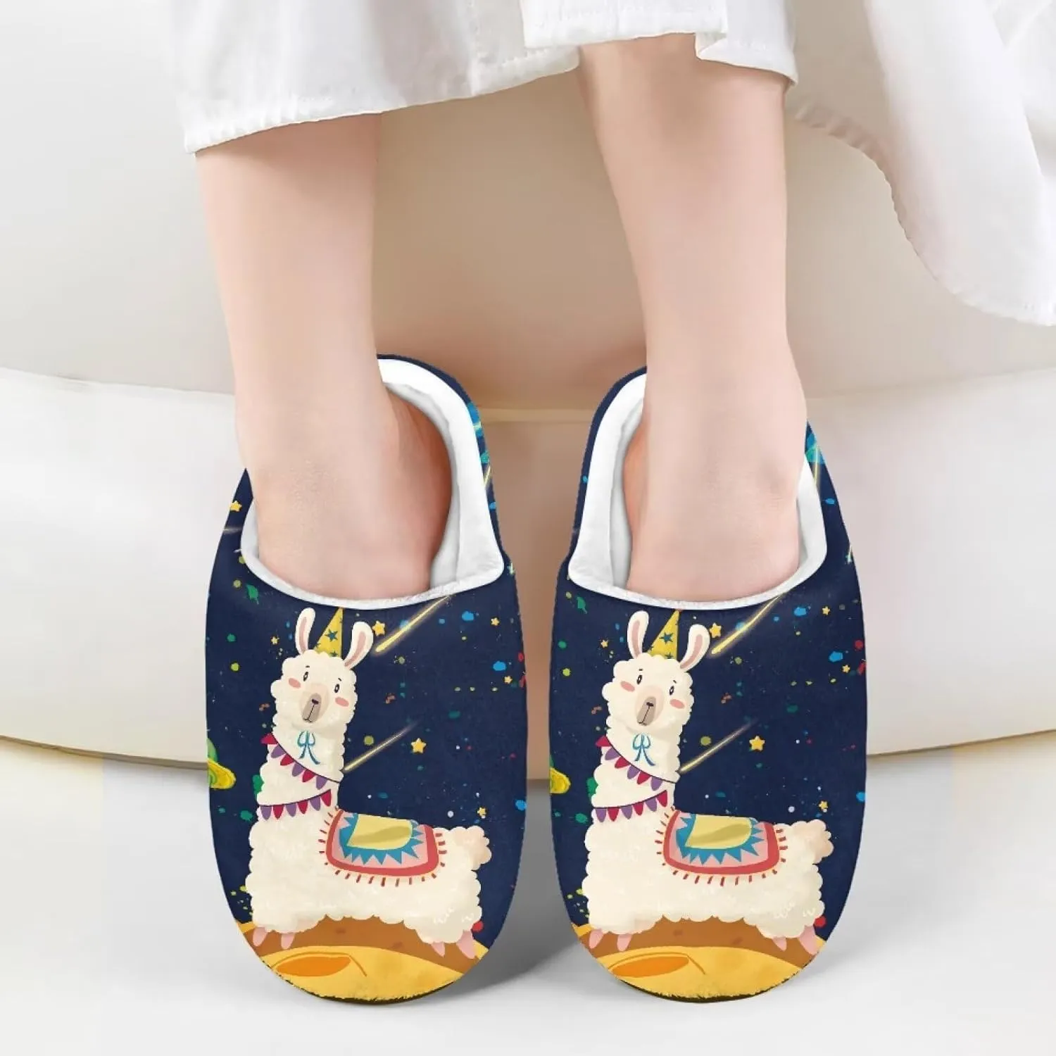 Kids Slip-On House Slipper Fuzzy Soft Non-Slip Outdoor Slippers Warm Comfortable Fluffy Slippers for Toddler US 9-15