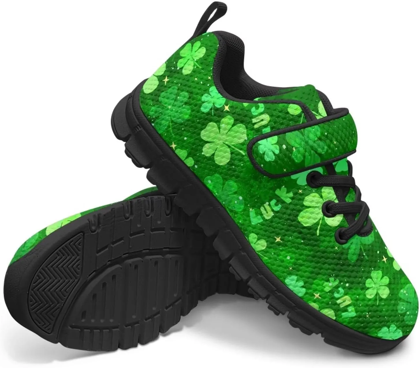 Kids St Patrick's Day Shoes Green Sneakers for Girls Boys Slip On Shoes
